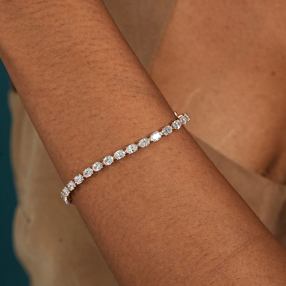 Oval Cut Diamond Tennis Bracelet